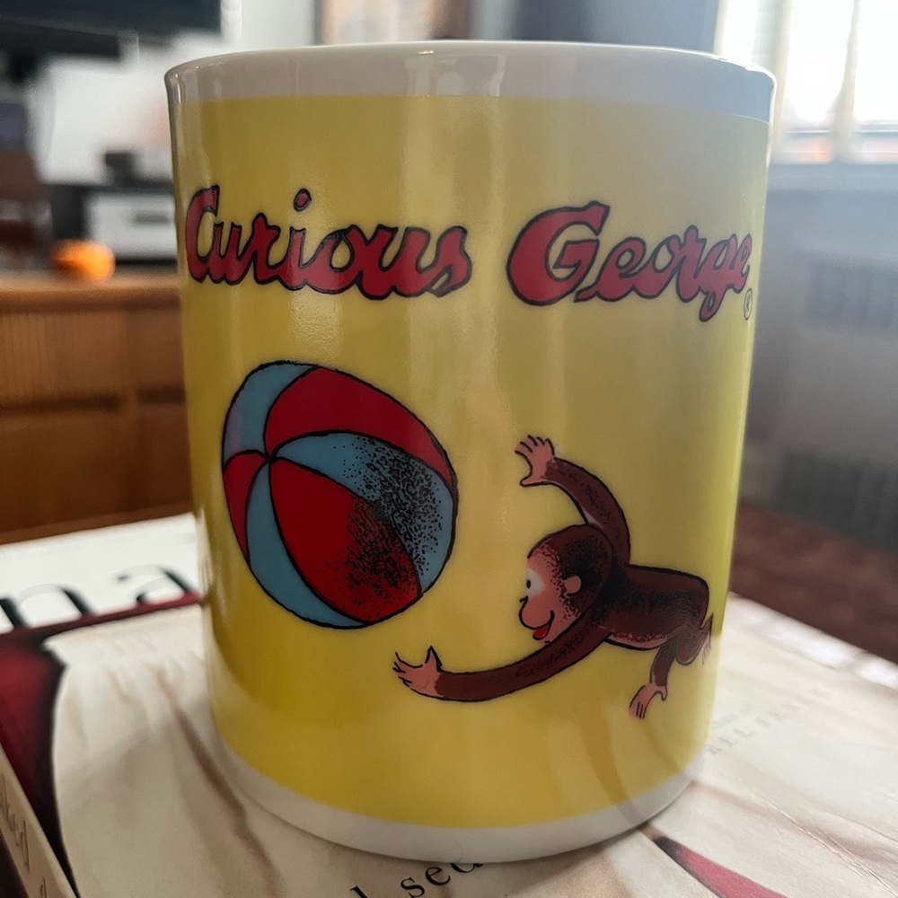 Vintage Santa Barbara Ceramic Design Curious George Mug - Mint
